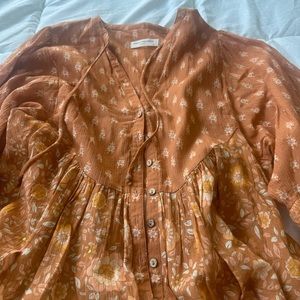 Spell blouse -The Gypsy Collective Utopia Blouse Organic Top Cinnamon Tan Boho